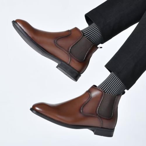 Image of Men's Chukka Boots Genuine Leather Ankle Boot for Men Classic Casual Oxford Style Footwear
