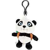 Süßer Panda mit seinem Rucksack als Schlüsselanhänger