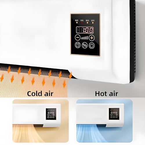 Bezkanałowy klimatyzator do montażu na ścianie, cicha jednostka grzewcza chłodząca z pilotem, przenośny mini split AC do biura domowego, energooszczędny i łatwy montaż, nie wymaga wiercenia
