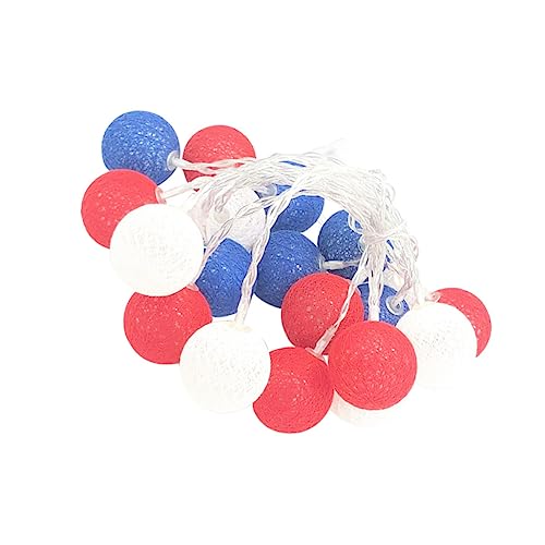 NUOBESTY Guirlande Lumineuse LED Rouge Blanc Bleu à Piles Décoration Extérieure Jardin et Patio pour Fête de Lindépendance Américaine