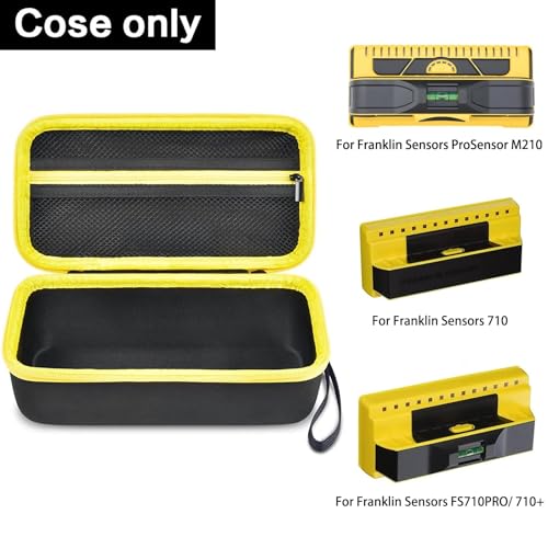 Case Compatible with Franklin Sensors ProSensor M210 710PRO 710 Professional Stud Finder. Carrying Travel Storage Bag Holder with Mesh Pocket for Battery &Accessoires (Box Only) -Yellow