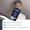 Oxy Respiratory Trainer | Breathe Easier with Stronger Lungs | Made with High Grade Silicone | Breathing Exercise Device for Lungs | Portable | Adjustable Resistance Settings | Black