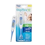 Physio Logic Digiflex 10 Digital Thermometer with Ten Second Results, Clinically Proven Accuracy in Less Than Ten Seconds, Fahrenheit or Celsius, Flexible Tip for Added Comfort and Safety