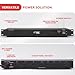 Pyle 150J Surge Protector Power Strip - 9 Outlet - 15 Amp - 1U Rack Mount with AC Filter - Heavy Duty Extension Cord - Overload Protection for Home/Office/Server Use - PCO850