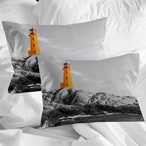 4-Pieces-Duvet-Cover-Sheet-Set-Yellow-Lighthouse-and-Rock-Bedding-Sets-Queen-Luxury-Soft-Bed-Quilt-Cover-Bedspread-with-Decorative-Pillowcases-Coastal-Scenery 41EveGFD45L