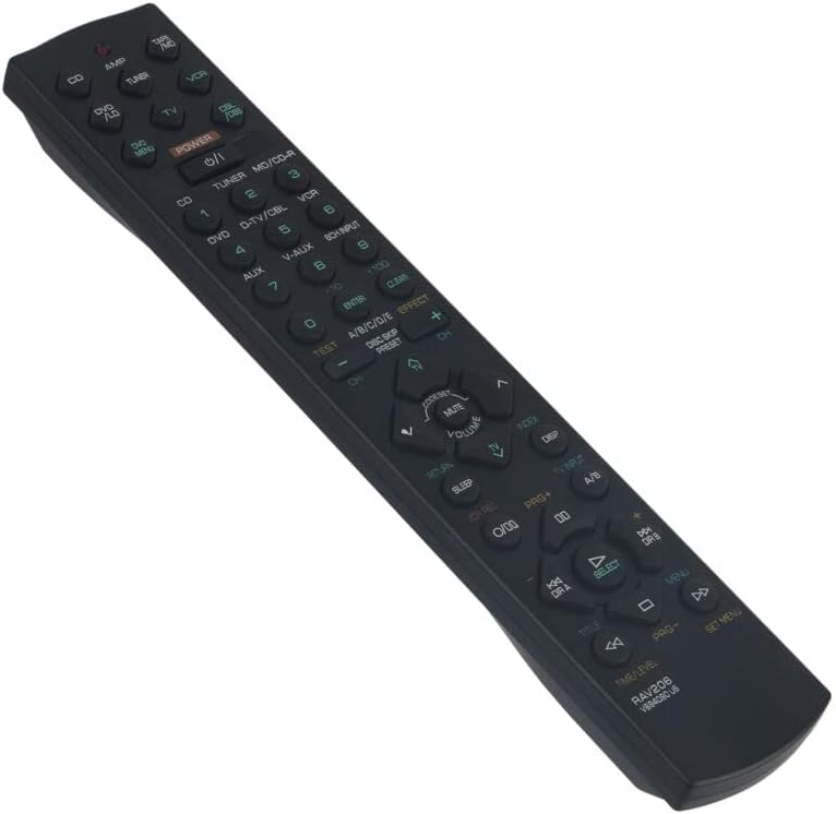 Replacement Remote Control Replace for TV/Audio/Projector RAV206 V694090 US for Yamaha AV Receiver RX-V420 RX-V520 RX-V495