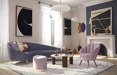 ZONS Throne Fauteuil suédine Rose avec empiètement...