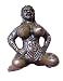 Brass Naked Nude Lady Sitting Amulet Thailand Good Luck Charm Buddhist Blessing A4
