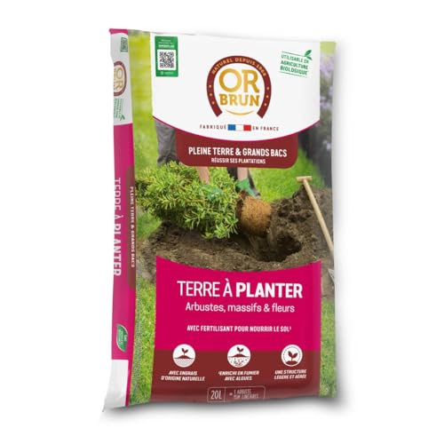 OR BRUN Terre à Planter 20L : Une Solution Naturelle pour arbustes et bacs d'ornement