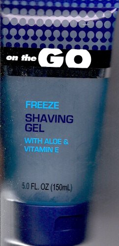 On the Go Mens Products Freeze Shaving Gel W Aloe & Vitamin E/5.0 Fl Oz