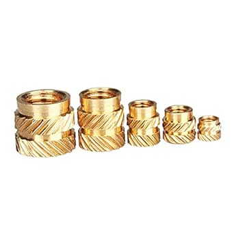 Threaded Inserts M2 M3 200Pcs Insert Knurled Nuts Brass Hot Melt Inset ...