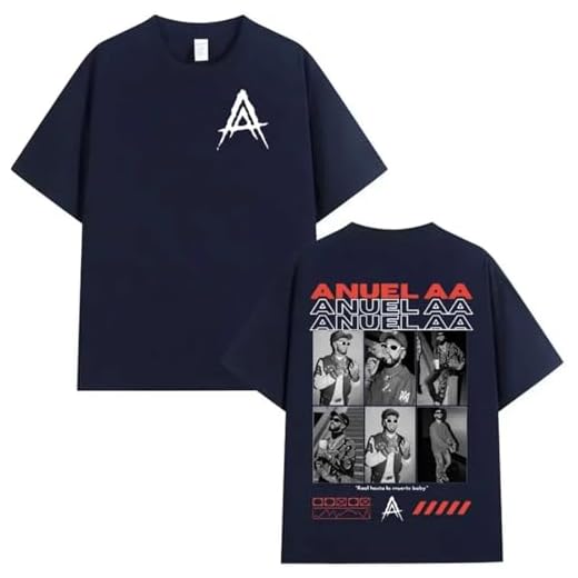 Genérico Camiseta gráfica de Rap Anuel AA 2025 para Hombre y Mujer, Camiseta de Manga Corta Retro de Hip Hop, Camiseta de Gran tamaño, Ropa de Calle (4 M)