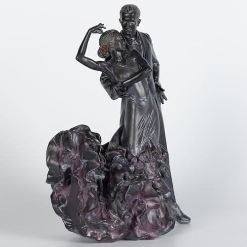 Estatua pareja bailando pintura a mano 25 cm miniatura 4