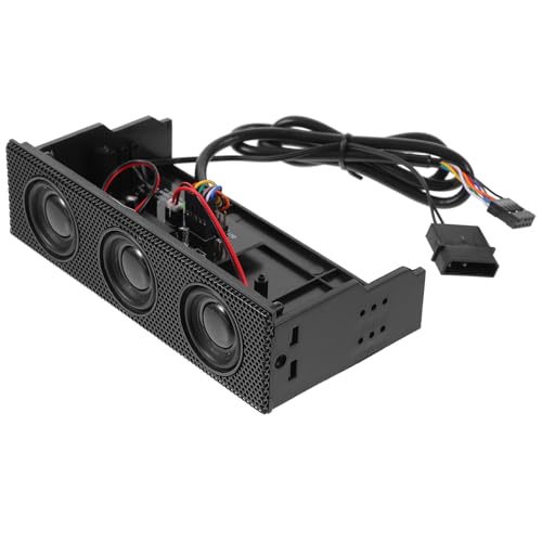 BATHVEVE Altavoces de PC Estéreo de Carcasa Frontal Negros Altavoces Envolventes Resistentes al Calor para Ordenador Ranura Óptica y Accesorios de Informática