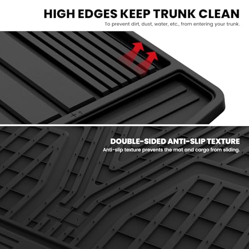 Image of LASFIT Cargo Mat for Rogue 2026 2025 2024 2023 2022 2021 | All Weather TPE Custom Fit Cargo Trunk Mat Accessories, Black