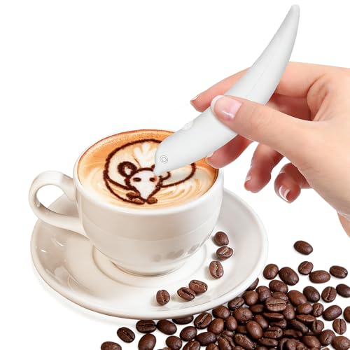 Latte Art Pen Coffee Pen for Electrical Coffee Art for Latter DIY Spice Pen for Cinnamon Salt White Sugar Fine Coffee Grinds