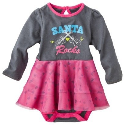 Santa Rocks, X'Mas - Baby Girl Bodysuit, Size 3M