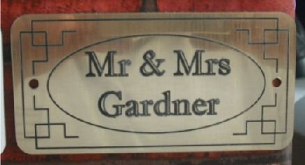 COPPER DOOR NAMEPLATE SIGN ENGRAVED PERSONALISED LDP68 100mm X 50mm FREE DELIVERY