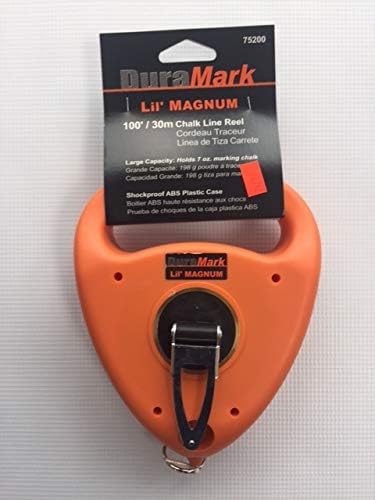 US Tape 75200 DuraMark Chalk Lil' Mag Chalk Reel; 100'/30m; ABS orange case