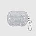 kate spade new york AirPods Pro Protective Case with Keychain Ring - Crystal Pave Silver, Compatible with AirPods Pro 2nd / 1st Generation