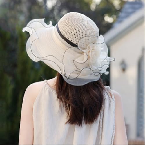 Sombrero de verano con volantes para mujer miniatura 6
