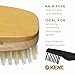 Kent MS23D Finest Men's Military Style Hair Brush - Satin and Beechwood Travel Size Base, Soft Pure White Natural Boar Bristle Ideal for Fine or Thinning Hair and Sensitive Scalps