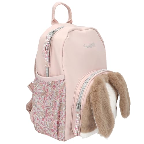 Depesche 13128 Princess Mimi Milo - Rucksack in Rosa, mit Hunde Motiv, Schlappohren und Plüsch, Tasche mit verstellbaren Trägern