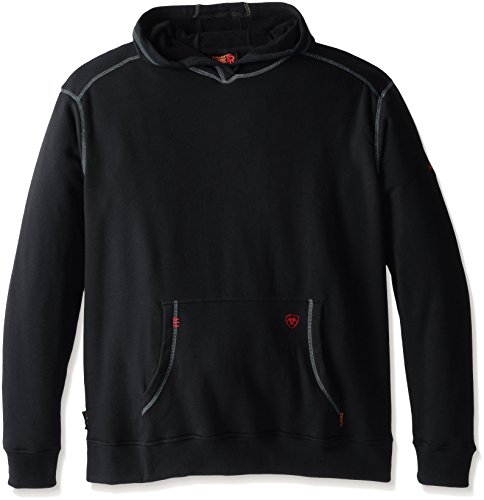 Ariat Men's Big and Tall Flame Resistant Polartec HoodieShirt, Black, 3X-Large