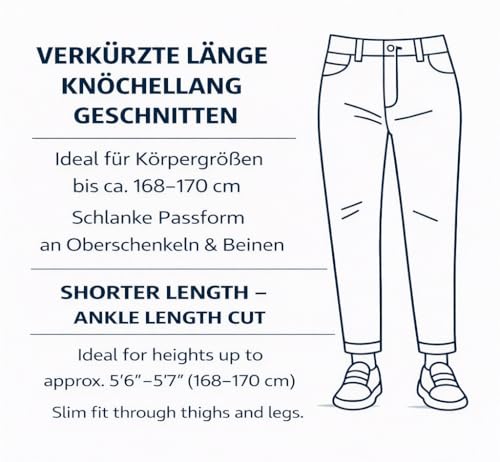 Nina Carter J250 Damen Chinohose Bequeme High Waist Slim Fit Stretch Baumwollhose Stilvolle Alltag Freizeit Hose (Khaki (J250-11), M)