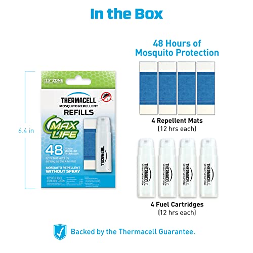 Thermacell Mosquito Repellent Refills; Compatible With Any Fuel-Powered Thermacell Repeller; Highly Effective, Long Lasting, No Spray, No Scent, No Mess; 15 Foot Zone Of Mosquito Protection #TOP1