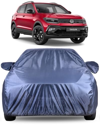 Image of Autofact Premium Car Cover for Taigun | All Weather Water-Resistant Full Body Car Cover | Light-Weight Triple-Stitched Outdoor Shield with UV Protection, Dustproof & Heat-Resistant