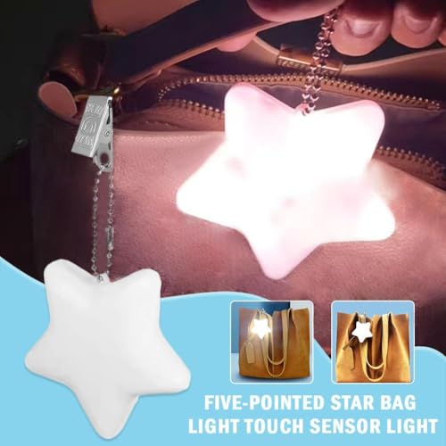 Purse Light Handbag Light, Purse Light with Automatic Sensor, Five-Pointed Star Shaped Purse Glow Light, Purse Lamp Handbags Purse Accessories Gifts for Women, Girls, Friends2