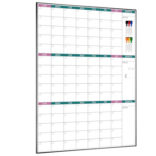 ARCOBIS 3-Month Dry Erase Calendar for Wall, 39