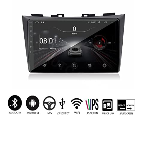 Image of AUTO SNAP 9 Inches 22cm Touch Screen Android 12 Gorilla Glass IPS Display Car Stereo with 2GB RAM /16 GB ROM GPS /Wi-Fi /Navigation /Steering Wheel Controls Mirror Link Compatible for Dzire 2011-2017
