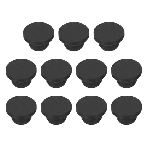 Image of MECCANIXITY 11pcs T-Shaped Silicone Plugs 16mm 5 /8 Inch Dia Snap in Plug Hole Seal Cover Round Rubber Stopper for Kitchen Rubber Bulkheads Waterproof Sealing Plugs Black