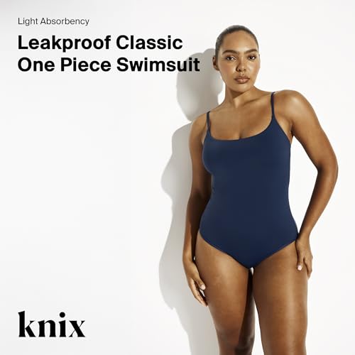KNIX Leakproof Classic One Piece Period Swimsuit - Period Swimwear for Women - UPF 50+ Fabric2