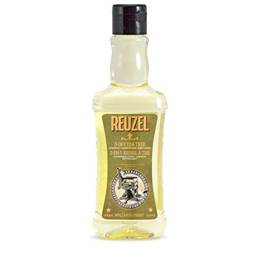 Reuzel 3-In-1 Tea Tree Shampoo, Cleanses Hair and Body, Soothes and Moisturizes Your Skin and Is Ideal for Overall Scalp Care