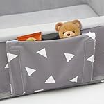 Mooedcoe Portable Foldable Toddler Travel Bed with Sides, Folding Toddler Bed for Travel Kid Foam Sleeping Cot (Rectangular, Triangle) - Image 5