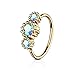 3 Round CZ Set Rose Gold IP Plated 316L Surgical Steel WildKlass Hoop Ring for Nose & Ear Cartilage