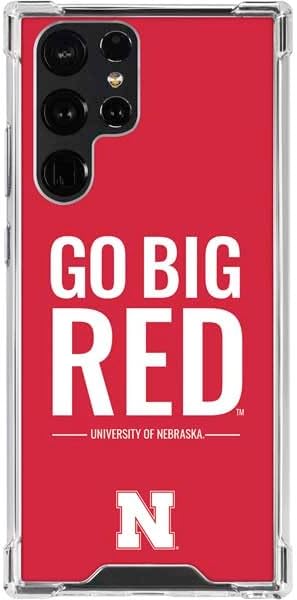 Skinit Clear Phone Case Compatible with Galaxy S24 Ultra - Officially Licensed University of Nebraska Go Big Red Design