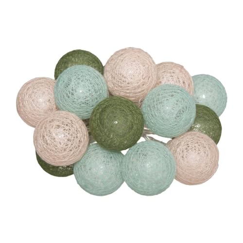 Atmosphera - Guirlande led pile 16 boules army d3,5cm