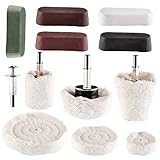 Lieferumfang - 1 Stück pilzförmiges Rad; 1 Stück kegelförmiges Rad; 1 Stück säulenförmige Rad; 3 Stück T-förmige Polierpads in verschiedenen Größen, 5 Stück Rouge-Poliermittel, zusammen mit einem φ6mm Metallschaft.