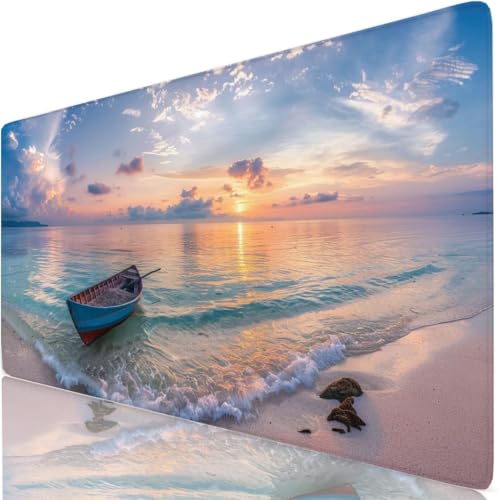 Alfombrilla ratón XXL 90x40 cm antideslizante para ordenador y teclado gaming