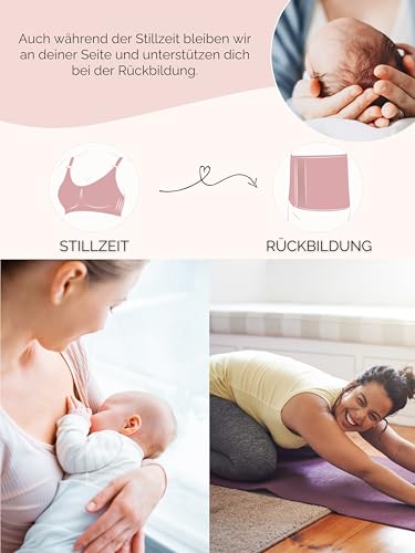 Herzmutter Stilltops Baumwolle OekoTex 100 - einfache Stillfunktion - Stilltop Set 1er & 2er - integriertes Bustier-BH mit Clip-Verschlüssen - 5420 (S, Schwarz, 2X)