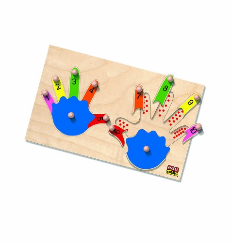 BSM Edufun - Ef 10080 - Puzzle Encatrement Bois - Les Deux Mains