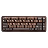 YUNZII WOOD68 Mechanische Tastatur,65% Layout Holz Gaming Tastatur,BT/2.4G/USB-C,RGB,Tray-Mount, QWERTY,Hot-Swap Tastatur mit PBT-Dye-Sub-Tastenkappen für Mac & Win (Wood, Candy Switch)