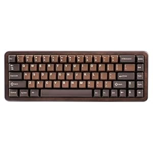 YUNZII WOOD68 Mechanische Tastatur, 65% Layout Holz Gaming Tastatur, BT/2.4G/USB-C, RGB, ... QWERTY, Hot-Swap Tastatur mit PBT-Dye-Sub-Tastenkappen für Mac & Win (Wood, Candy Switch)