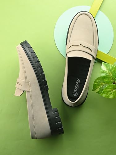 Image of KASTAVA KS 105 Ultra Comfort Breathable Cushioned Insole Slip-On | Lightweight Everyday Casual Loafers for Men