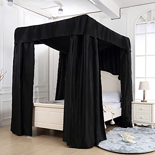 HDSDVNON Dosel De Cama Princesa De 4 Postes - Diseño En Color Verde Oscuro Liso For Dormitorios De Niños Y Adultos. Se Adapta A Todos Los Tamaños De Cama. Decoración(#6,#13)