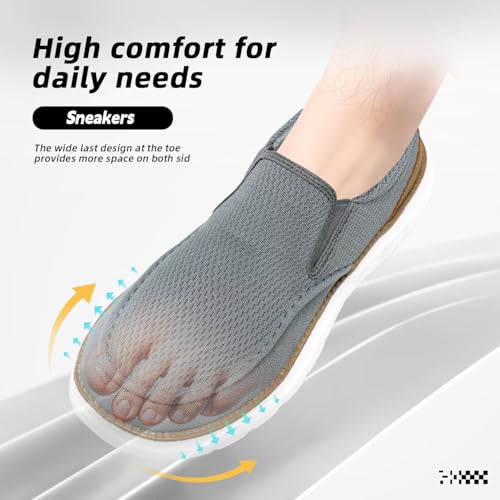 Image of Mens Boat Loafers Slip-on Casual Mesh Walking Shoes Business Oxfords Sneakers Work Lightweight Comfortable Soft Sole